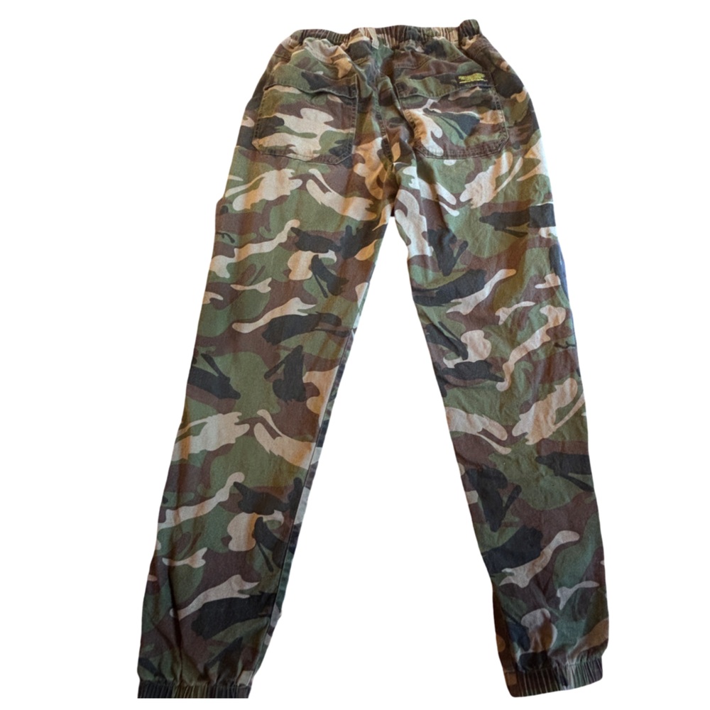 L.Y.Z Camo Cargo Pants Relaxed Fit Green Brown Size 26 - Picture 2 of 8